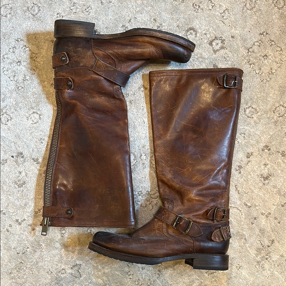 Women’s FRYE Veronica riding Leather Boots 9.5